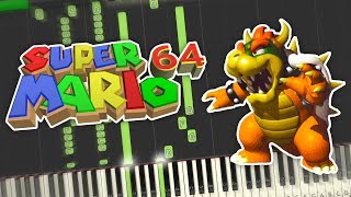 Super Mario 64  Koopas Road Theme Piano Tutorial Synthesia [upl. by Anole]