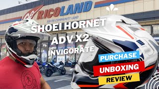 Shoei Hornet X2 Invigorate ADV Helmet  Purchase Unboxing and Review by Mr Francisco [upl. by Durtschi]