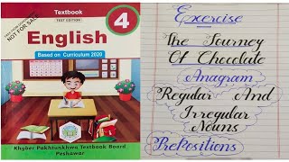 Class 4 Unit 3 Anagrams Regular and Irregular Nouns Action Words Prepositions English Book Kpk [upl. by Sandler938]