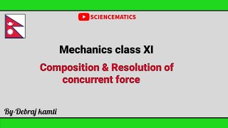 Composition and Resolution of Concurrent Forces  Class 11  Basic Mathematics Mechanics [upl. by Olegnaed]