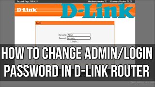 How to change admin password in dlink router  Change admin login password in D link Router 2021 [upl. by Agan113]