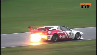 BMW M1Porsche 935Lancia Beta backfire Compilation 2017 [upl. by Kamat647]