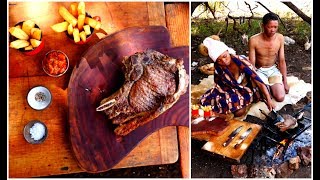 Ultimate Steak Flambe Cooking in AFRICA [upl. by Llovera]