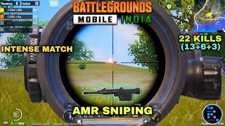 Hindi BGMI  AMAZING quot22 KILLSquot INTENSE MATCH CHICKEN DINNER [upl. by Hooker365]