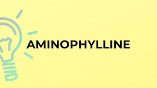 What is the meaning of the word AMINOPHYLLINE [upl. by Eirot]