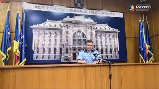 Declarații de presă Comisarul de poliție Georgian Drăgan Inspectoratul General al Poliției Române [upl. by Elumas]