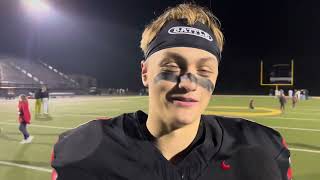 Lomira senior Jackson Goebel postgame vs Belleville [upl. by Inhsor]