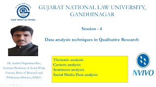 Session 04 Data Analysis techniques in Qualitative Research [upl. by Orland]