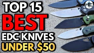 The TOP 15 BEST EDC Knives Under 50  2024 [upl. by Tilagram623]