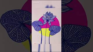 Lotus painting painting art lotus shortvideo hismita [upl. by Nomde753]