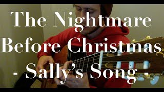 Sallys Song Nightmare Before Christmas  Fingerstyle Instrumental Guitar [upl. by Arval709]