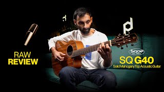 SQOE SQG40 Solid Mahogany Top Acoustic Guitar  SOUND TEST  RAW REVIEWS  Procraft India [upl. by Aitnic]