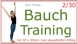 230 🍓 30 min Bauch Training im Stehen Bauchumfang reduzieren ohne Geräte [upl. by Suirtimid]