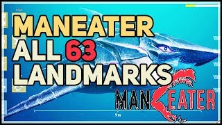 All 63 Landmark Locations Maneater [upl. by Lrak210]