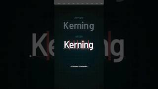 What the f is Kerning in typography shorts designtips [upl. by Raclima703]