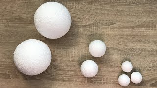 How to make Polystyrene  Styrofoam balls  spheres [upl. by Timmie]