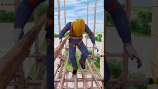 Be careful working on scaffoldingbesafe safetyfirst animation scaffolding highaltitude foryou [upl. by Tica254]