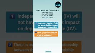 INSIGNIFICANT RESEARCH HYPOTHESIS STATEMENTS l 3 EXAMPLES l THESIS TIPS 20 [upl. by Tteltrab948]