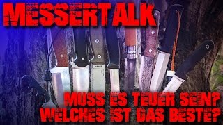 MESSER TALK  Welches Messer ist das Beste Einsteiger Outdoor Survival Bushcraft EDC Test [upl. by Slosberg]