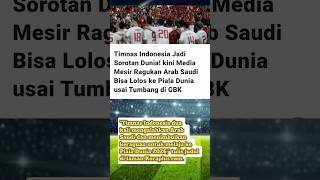 Timnas Indonesia Jadi Sorotan Dunia  Media Mesir Ragukan Arab Saudi Lolos Piala Dunia [upl. by Radbun]