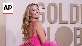 Golden Globes 2024 fashion Margot Robbie Timothée Chalamet Selena Gomez and more [upl. by Aryad]