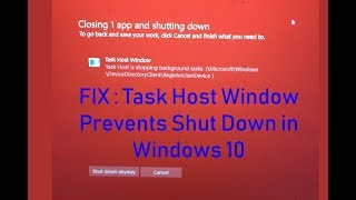 Fix task host window is stopping background tasks in Windows 10817 [upl. by Russia925]