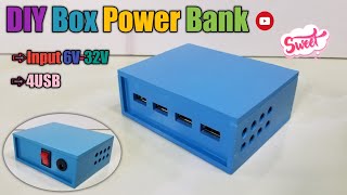 Make a Charging Box Using 632v Of All Batteries And Solar at Home  DIY Box power Bank from PVC [upl. by Verneuil]