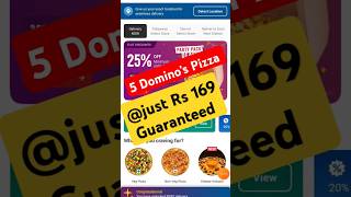 Get 5 pizza just Rs 169😮 Dominos coupon code today shorts ytshorts food pizza dominos coupon [upl. by Malchy507]