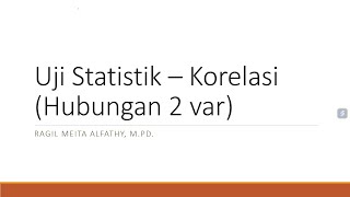 Uji Statistik Korelasi dengan SPSS [upl. by Ahtnamys]