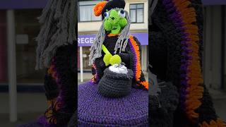 Postbox Topper in Cleveleys halloween postbox crochet witch cleveleys travelwithtaz [upl. by Towney]