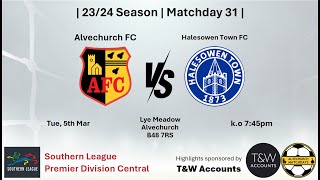 Alvechurch vs Halesowen Town 050324 [upl. by Elocan]