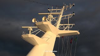 ARTANIA aboard  the classic ship horn of the cruise line PHOENIX REISEN cruise ship  4KVideo [upl. by Hook]