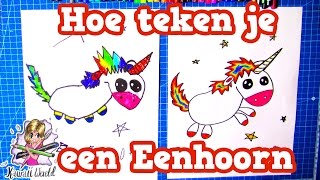 Hoe Teken Je Een EenhoornLeren Tekenen Met Kids 3 [upl. by Naelopan]