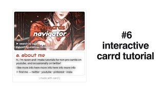 interactive carrd tutorial 6 [upl. by Bogoch]