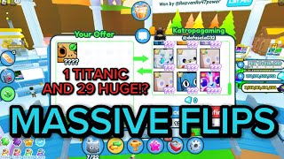 Trading Montage 57  💎TITANIC AND 29 EXPENSIVE HUGE 💎  Pet Simulator X  Roblox [upl. by Annairba641]