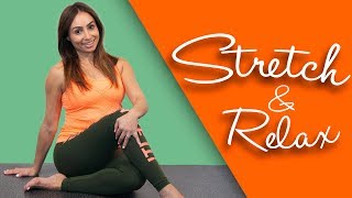 Stretch amp Relax Routine for lower back pain and tight glutes Floorbased at home workout [upl. by Kyred219]