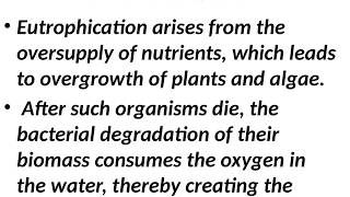 Introduction To Eutrophication Causes Effects amp prevention [upl. by Carmon887]