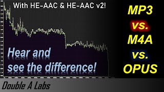 MP3 vs M4A AACLC AACHE v1 amp AACHE v2 vs Opus Audio Quality Comparison [upl. by Gardel451]