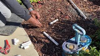 How to repair a tee pvc on your sprinkler system [upl. by Darell478]