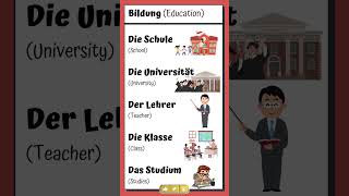 Learn German Education Vocabulary  School University Teacher amp More 🇩🇪 [upl. by Eidnac]