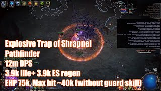 POE 324 Pathfinder Explosive Trap of Shrapnel  T17 map completed deathless Max map effect [upl. by Narag]