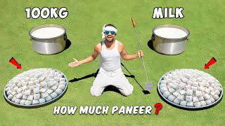 100 Liter Milk  How Much Paneer कितना पनीर निकलेगा   100 Pure amp Organic [upl. by Andrade]