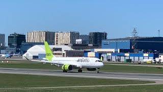 airBaltic A220 landing in TLL EETN [upl. by Yllut]