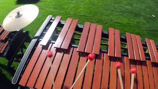 Novi Marching Band 2022  All Alone Together  Rishi Timpani amp Victor Marimba Head Cam  Part 1 [upl. by Yanel]