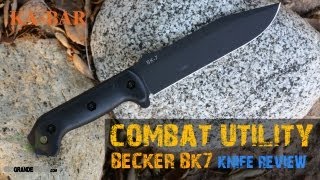 Kabar BK7 Becker Combat Utility Knife Review  OsoGrandeKnives [upl. by Llemor161]