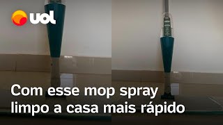 Adeus pano e balde mop com spray facilitou a faxina [upl. by Xylia]