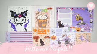 spooky Halloween Mail journalspread kawaiistationery bujo journaling [upl. by Efioa701]