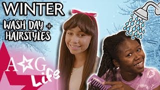 Winter Hair Routine Hair Hacks amp Cute Hairstyles  AG Life  Episode 110  AmericanGirl [upl. by Genny]