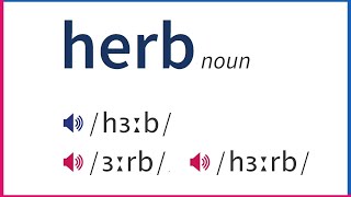 How To Pronounce HERB In British And American English [upl. by Halfon]