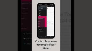 The Power of Bootstrap Elevate Your Website with Sidebar Menu css bootstrap webdevelopment [upl. by Storfer490]